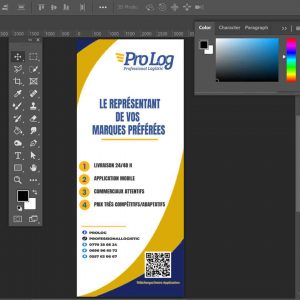 Conception d'un kakemono Roll Up | Diamond Agency